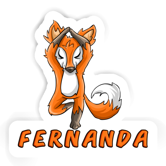 Sticker Yoga Fox Fernanda Image