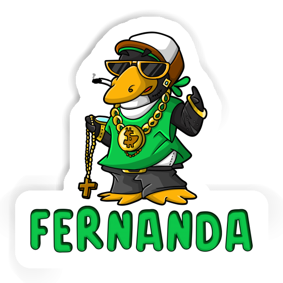 Fernanda Sticker Hip Hop Penguin Laptop Image