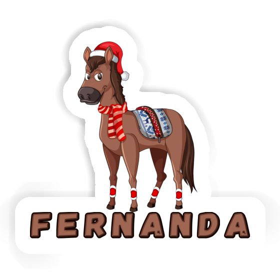 Fernanda Sticker Christmas Horse Laptop Image