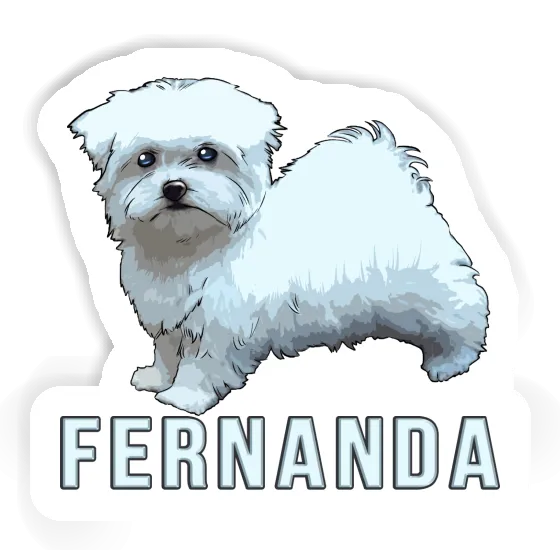 Sticker Maltese Dog Fernanda Notebook Image