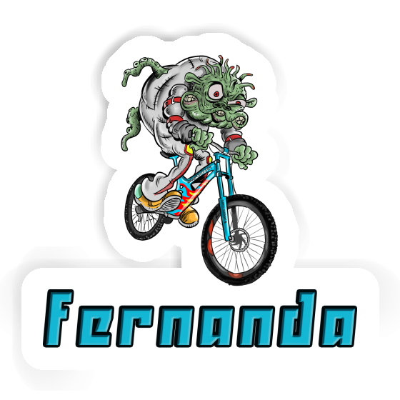 Downhill Biker Sticker Fernanda Laptop Image