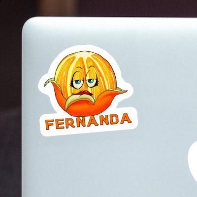 Fernanda Autocollant Orange Laptop Image