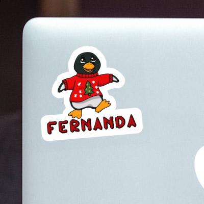 Christmas Penguin Sticker Fernanda Laptop Image