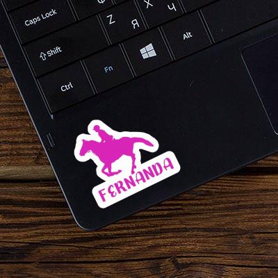 Horse Rider Sticker Fernanda Laptop Image