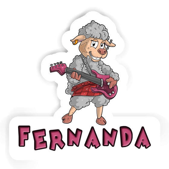 Guitarist Sticker Fernanda Laptop Image