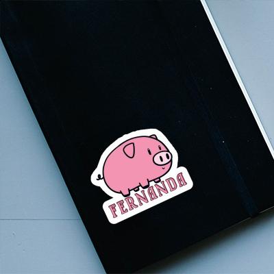 Fernanda Autocollant Cochon Laptop Image