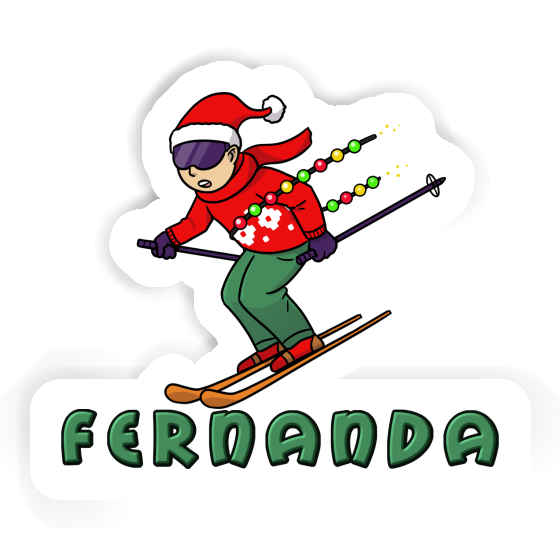 Fernanda Sticker Christmas Skier Gift package Image