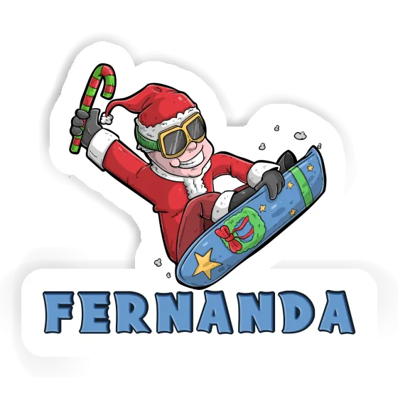 Fernanda Autocollant Snowboarder de Noël Gift package Image