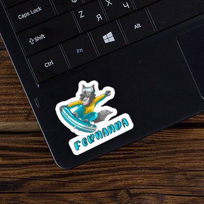 Sticker Fernanda Snowboarder Laptop Image