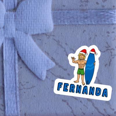 Sticker Weihnachtssurfer Fernanda Image