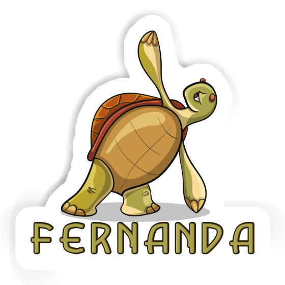 Fernanda Sticker Yoga Turtle Laptop Image