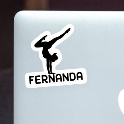 Fernanda Aufkleber Yoga-Frau Laptop Image