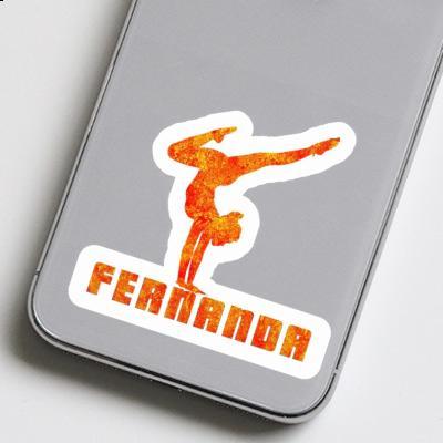 Sticker Yoga Woman Fernanda Laptop Image