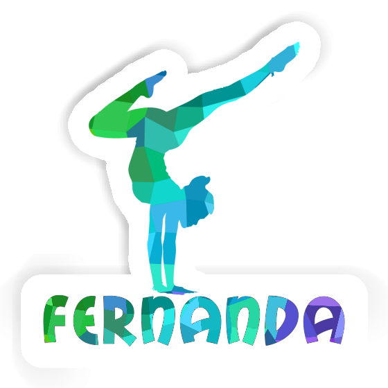 Sticker Yoga Woman Fernanda Notebook Image