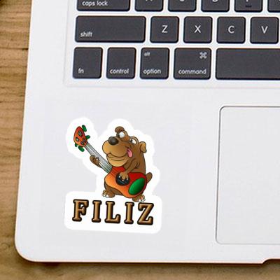 Autocollant Chien guitariste Filiz Notebook Autocollant Chien guitariste Filiz Gift package Image