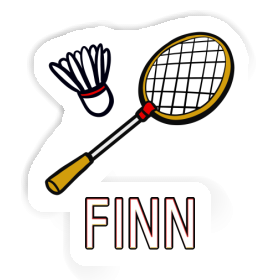 Badmintonschläger Aufkleber Finn Image