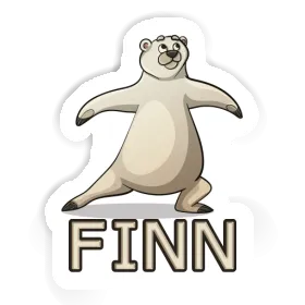 Finn Sticker Yoga Bear Image