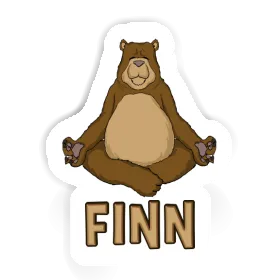 Yoga Bear Sticker Finn Image