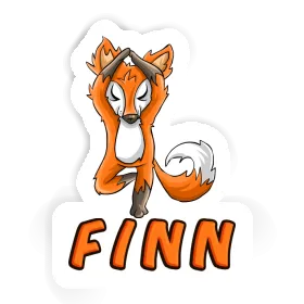 Finn Sticker Yoga Fox Image