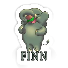 Éléphant Autocollant Finn Image