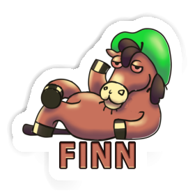 Finn Autocollant Cheval Image
