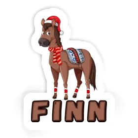 Autocollant Cheval de Noël Finn Image