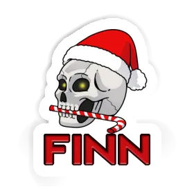 Sticker Finn Weihnachtstotenkopf Image