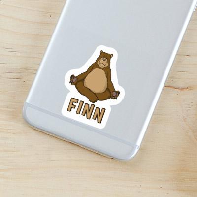 Yoga Bear Sticker Finn Laptop Yoga Bear Sticker Finn Laptop Image