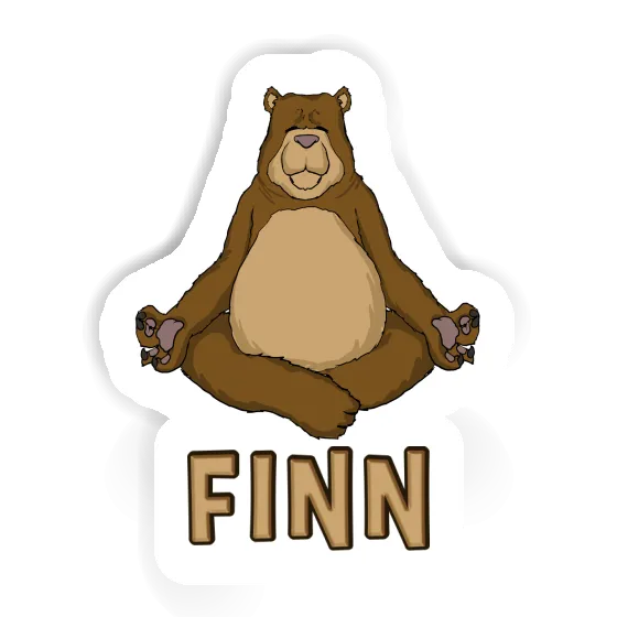 Yoga Bear Sticker Finn Gift package Image