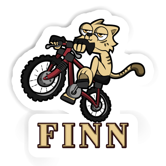 Autocollant Chat à vélo Finn Laptop Autocollant Chat à vélo Finn Laptop Image
