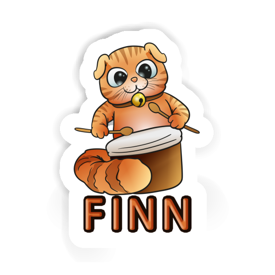 Sticker Trommler-Katze Finn Notebook Sticker Trommler-Katze Finn Notebook Image