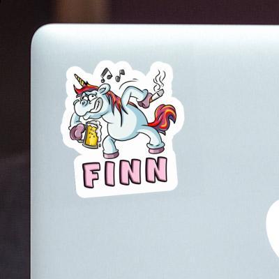 Finn Aufkleber Party-Einhorn Finn Aufkleber Party-Einhorn Image