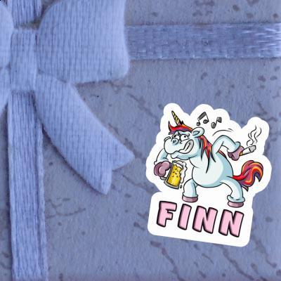 Finn Autocollant Licorne en fête Image