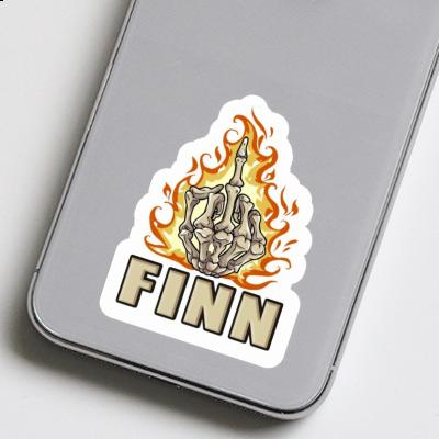 Doigt du milieu Autocollant Finn Laptop Doigt du milieu Autocollant Finn Laptop Image