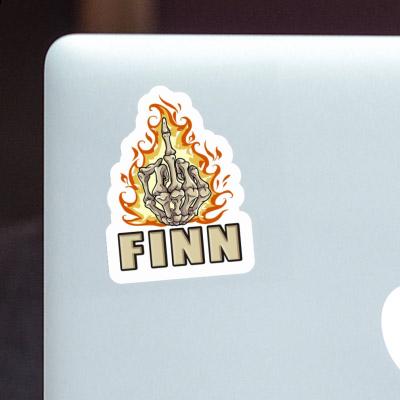 Doigt du milieu Autocollant Finn Notebook Doigt du milieu Autocollant Finn Notebook Image