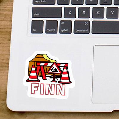 Sticker Road Construction Finn Notebook Sticker Road Construction Finn Notebook Image
