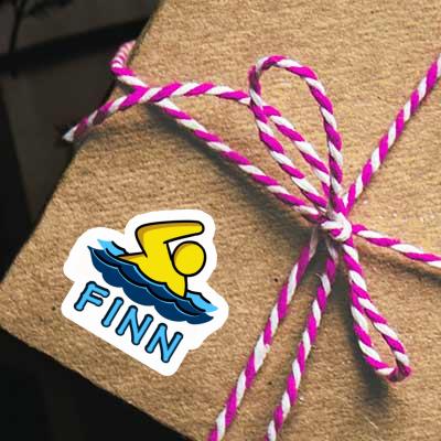 Finn Sticker Swimmer Notebook Image