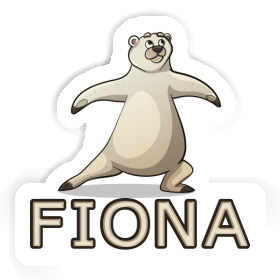 Sticker Yoga Bear Fiona Image