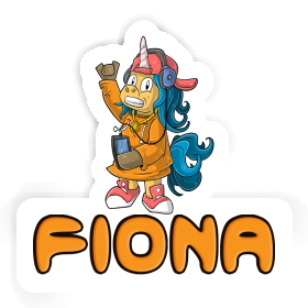 Sticker Fiona Hip-Hop Unicorn Image