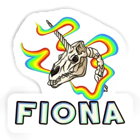 Einhorn-Totenkopf Aufkleber Fiona Image