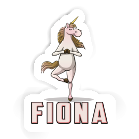 Fiona Autocollant Licorne de yoga Image