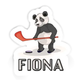 Ice Hockey Panda Sticker Fiona Image