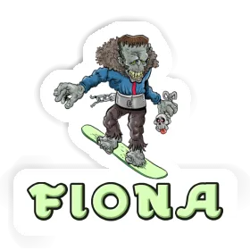 Sticker Snowboarder Fiona Image