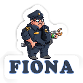 Sticker Fiona Police Officer Image