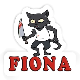 Sticker Psycho Cat Fiona Image