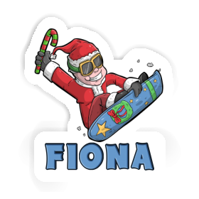 Sticker Fiona Christmas Snowboarder Image