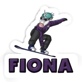 Fiona Autocollant Snowboardeuse Image