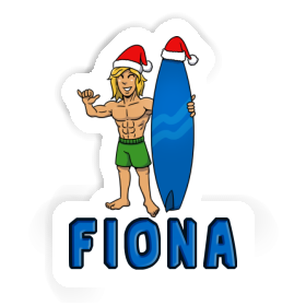 Sticker Weihnachtssurfer Fiona Image