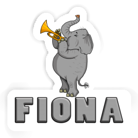 Trompeten-Elefant Sticker Fiona Image