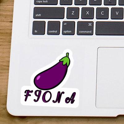 Sticker Aubergine Fiona Laptop Image